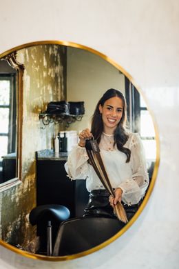 De extensions die Anthe van Salon Couleur gebruikt